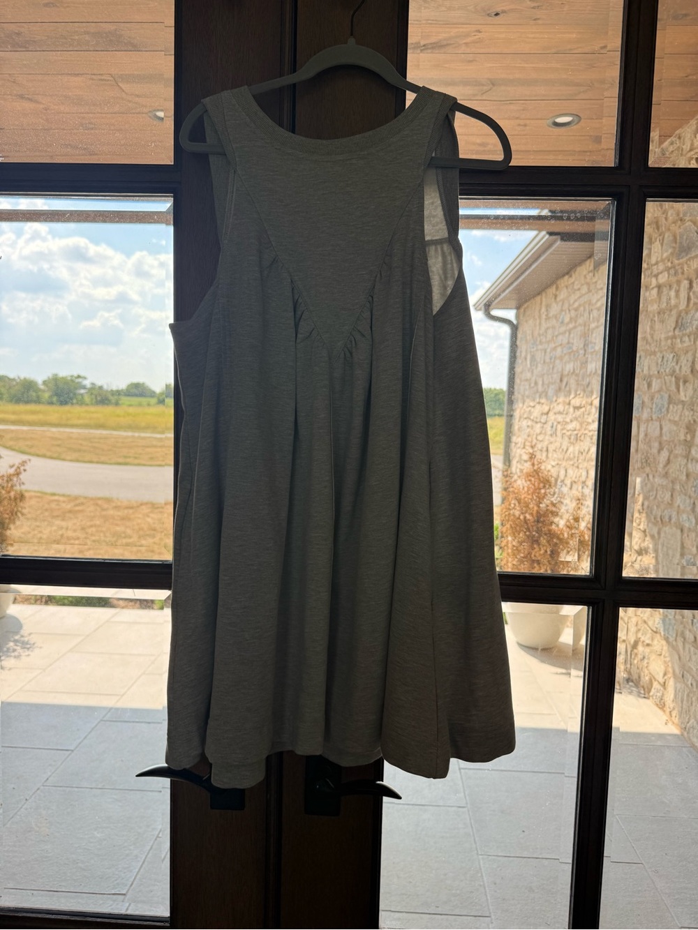 NEVER WORN ANTHROPOLOGIE Sleeveless A-Line Swing Dress - Olive Green
